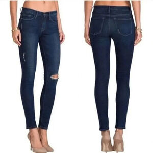 Frame Le Skinny De Jeanne Distressed Jeans